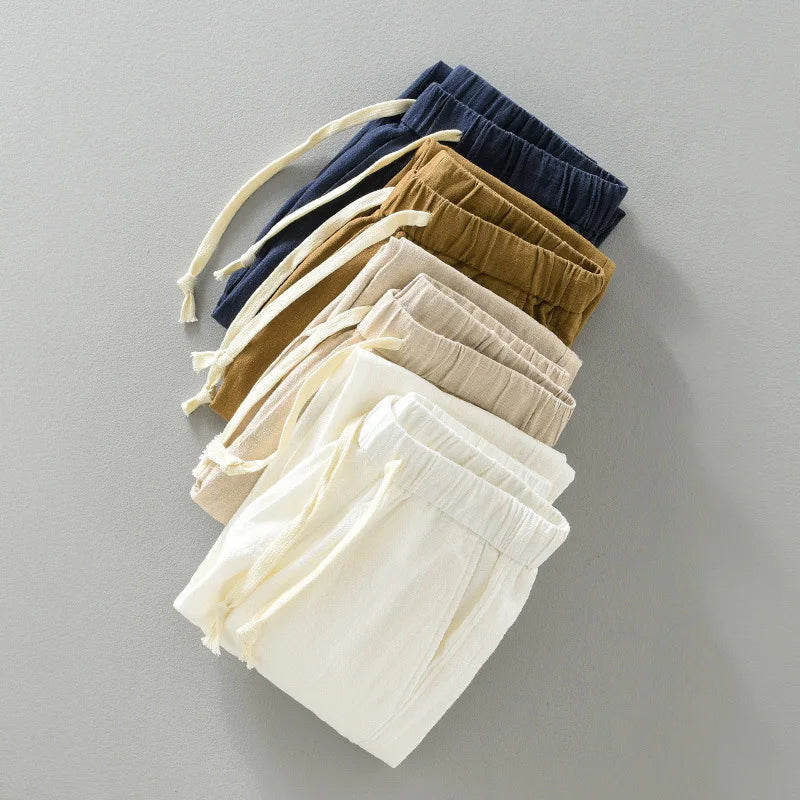 Men's fashion: versatile cotton linen blend jogger pants suitable for various casual occasions.