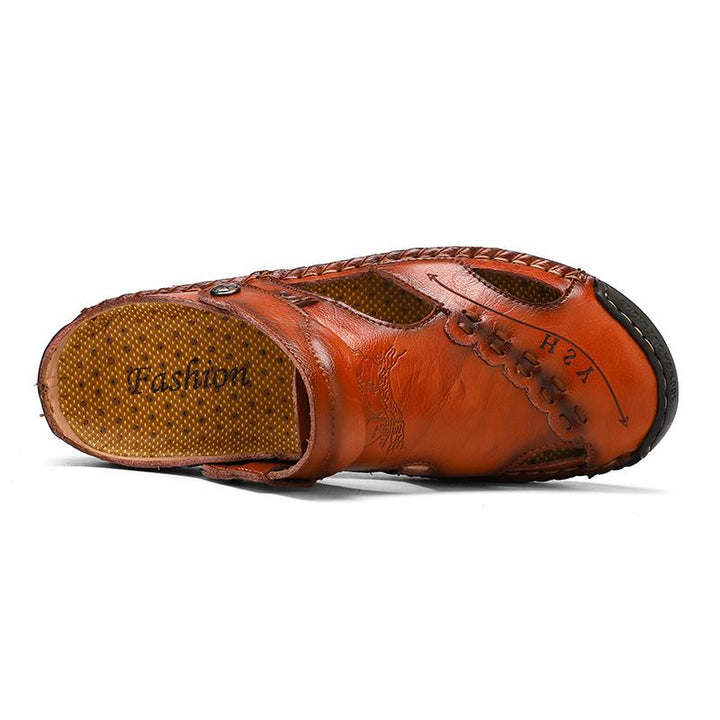 Summer essential: men's breathable genuine leather sandals with a comfortable fit