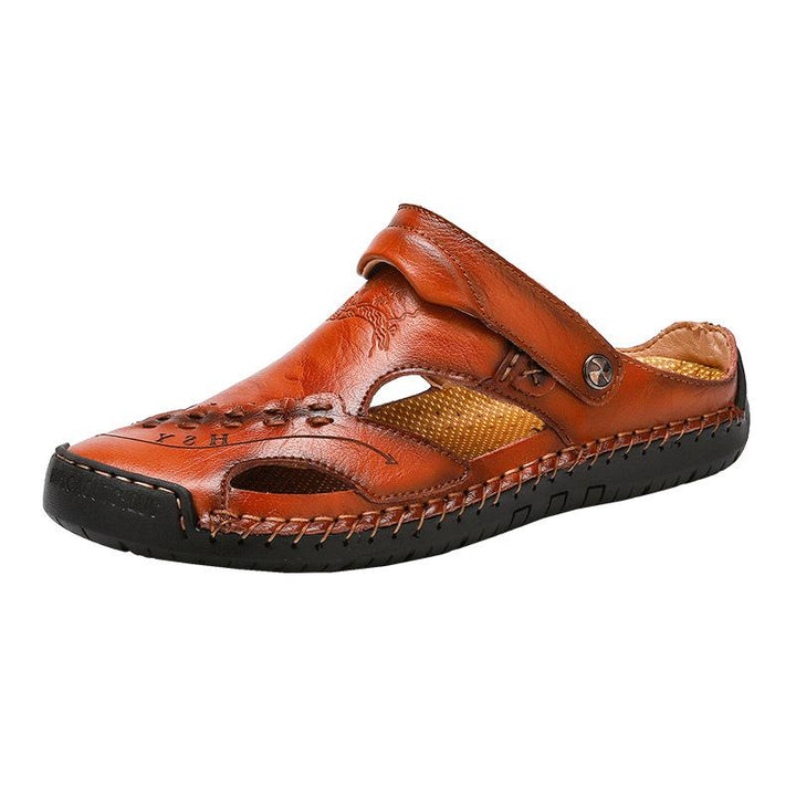 Men's casual genuine leather sandals, breathable and comfortable, a perfect summer staple