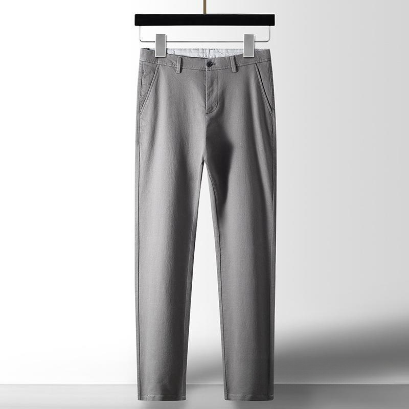 Tailored fit men's linen blend pants in khaki, perfect for casual summer style