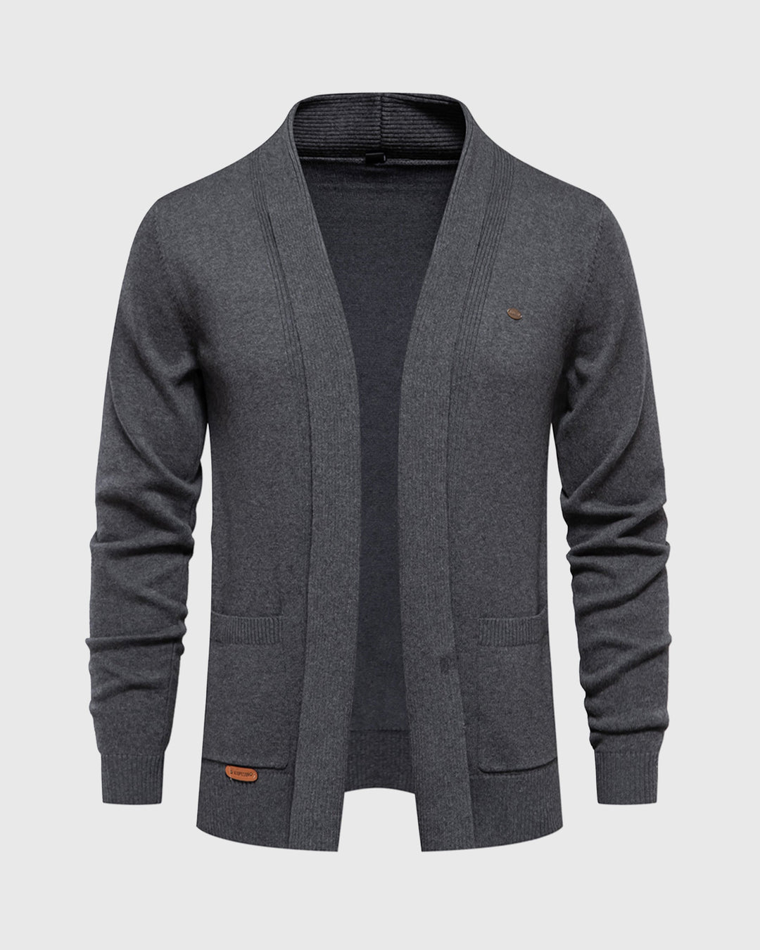 Men's casual knit open-front cardigan in a soft cotton blend, perfect for layering on cool days.