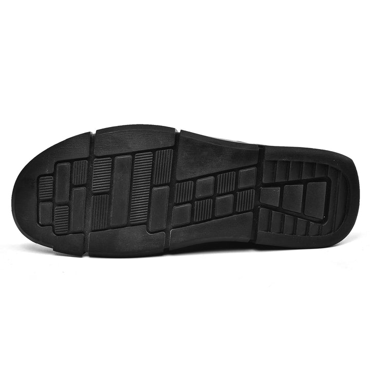 Soft sole men's leather high-top boots, casual design for comfortable and supported winter treks.