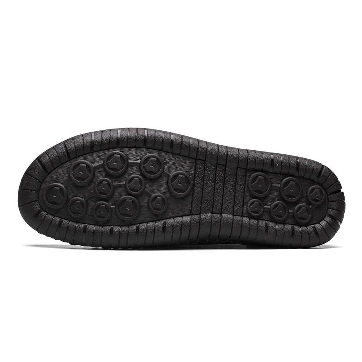 Men's everyday wear leather shoes, hand-stitched for quality and featuring a soft non-slip sole