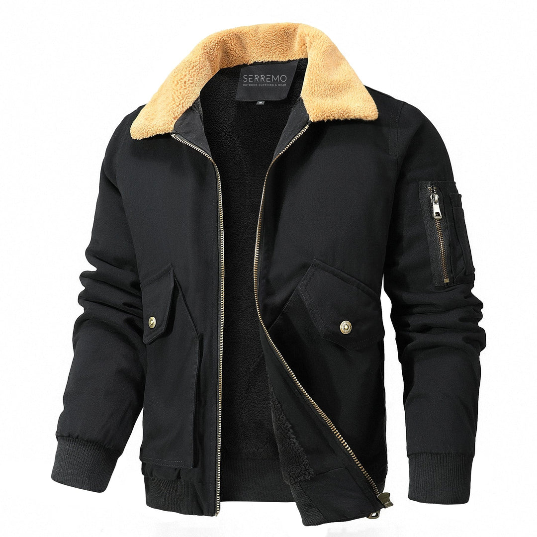 Side profile of a durable men's casual outdoor jacket, perfect for everyday menswear in spring.