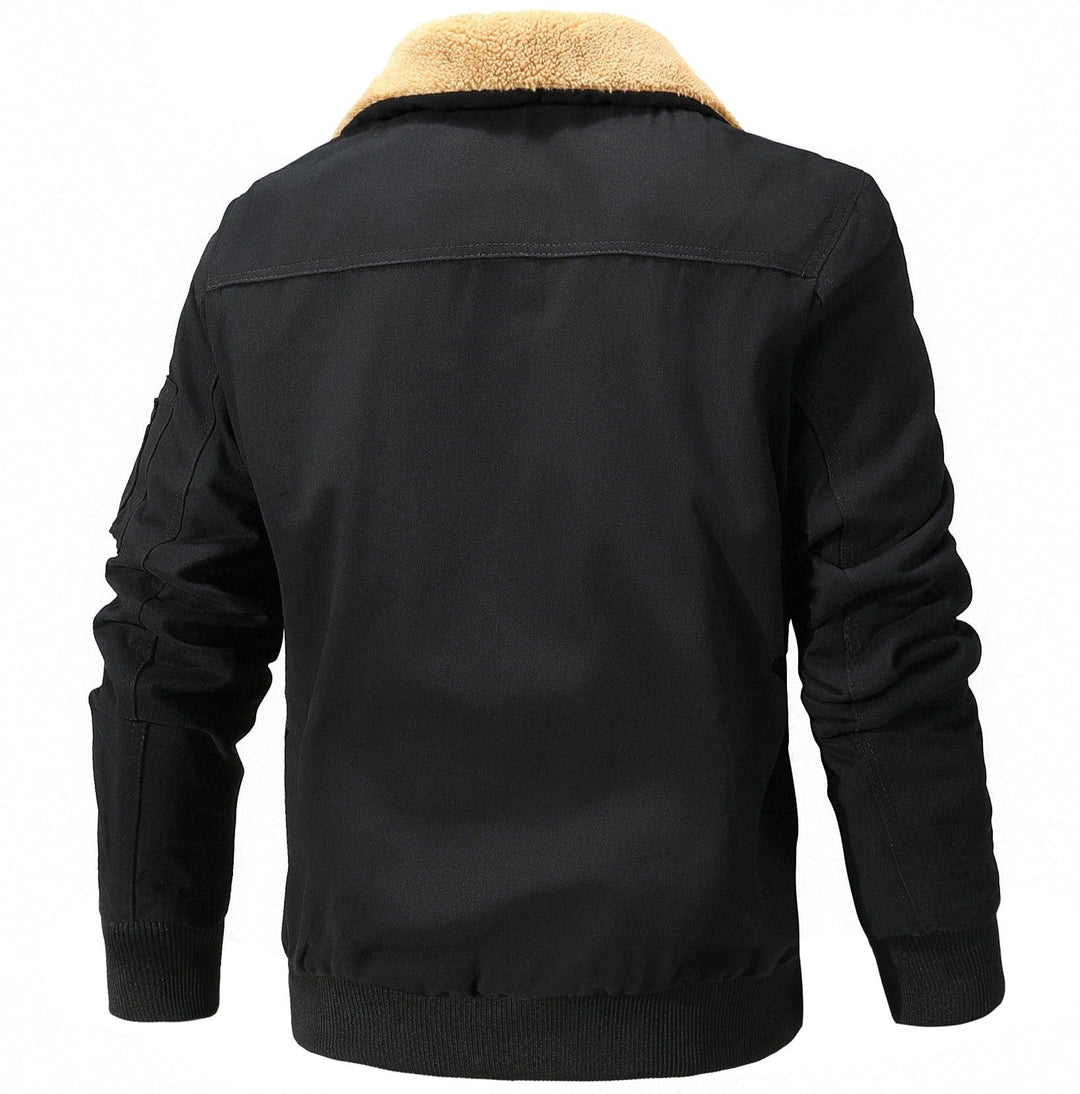 Men's outdoor jacket in a stylish pose, demonstrating versatility for casual spring menswear.