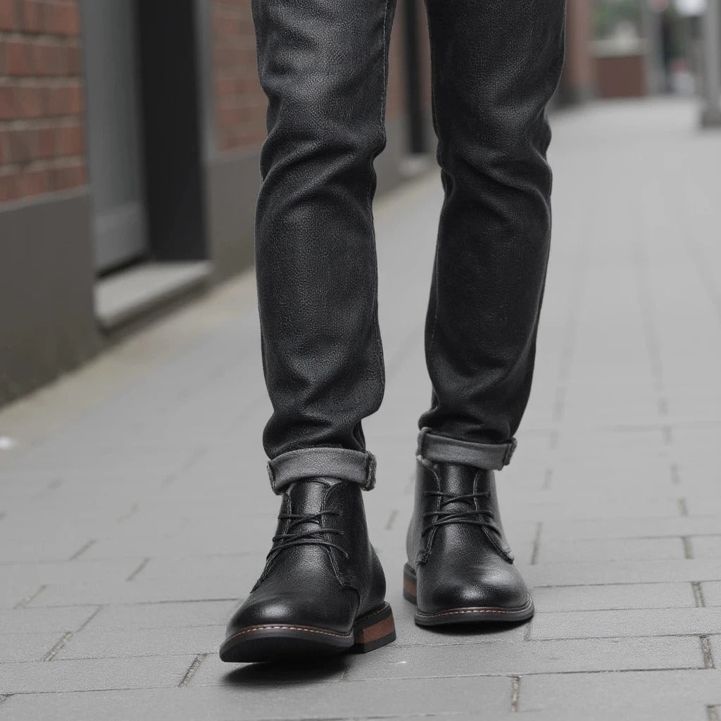 Classic black chukka boots for men, an essential and versatile addition to men's footwear.