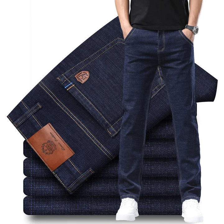 Stylish black men's denim jeans made from premium cotton, perfect for versatile fashion
