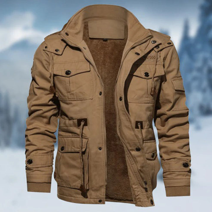 Men's Classic Bomber Jacket in black, a stylish and casual outerwear piece for men's fashion.