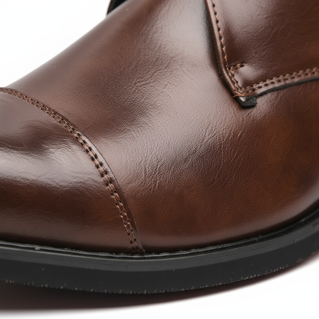 Underside view of the durable sole on Men's Classic Black Leather Chukka Boots, designed for traction.