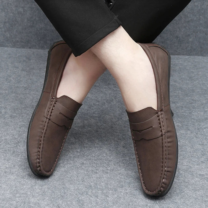 Men's everyday leather penny loafers, providing comfort without sacrificing style.