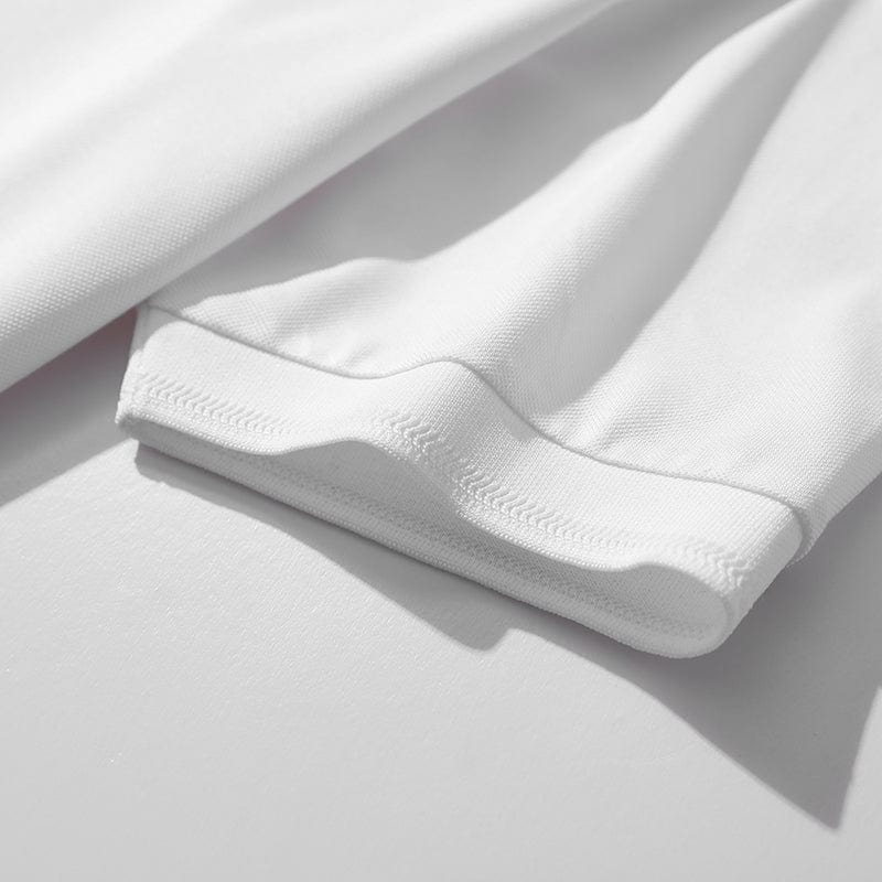 Men's polo shirt with subtle logo detail, premium casual cotton blend top