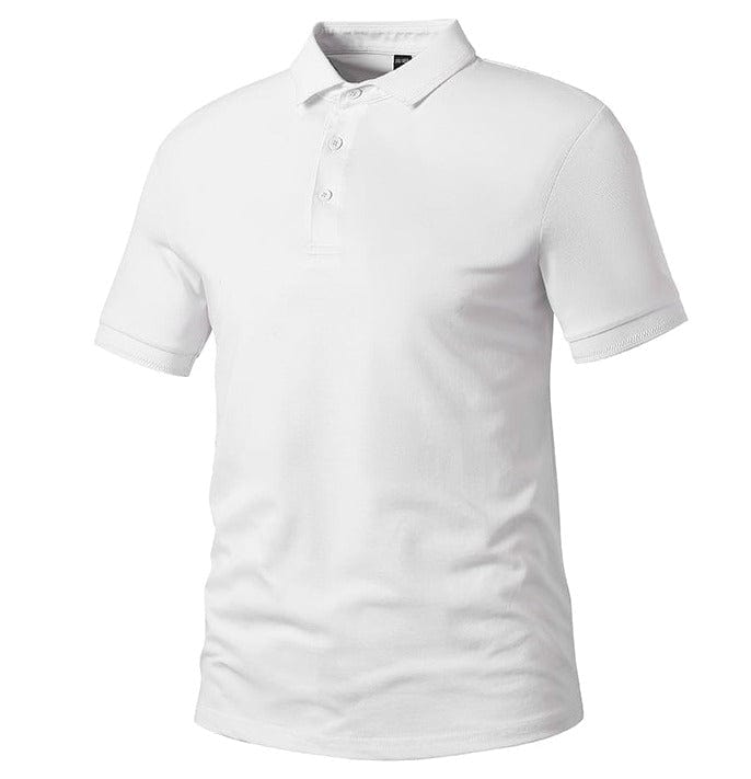 Stylish men's black short sleeve polo, versatile fashion staple for a relaxed look