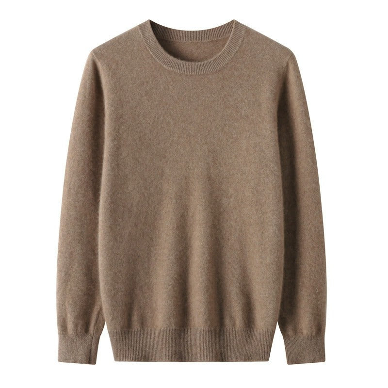 Close-up of the ribbed cuff on a men's cashmere blend knit sweater, quality detail