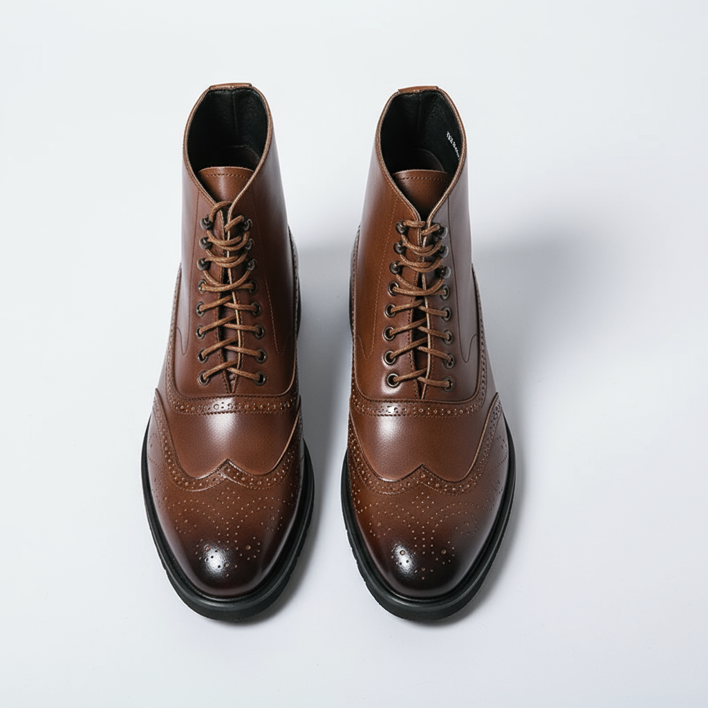 Men's fashion: versatile full-grain leather ankle boots that blend formal sophistication with casual appeal.