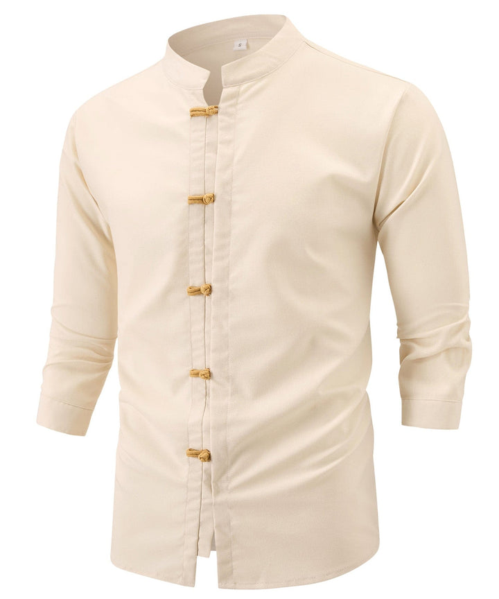 Comfortable men's short-sleeve casual shirt, Classic Fusion button-up polo, great for summer everyday.