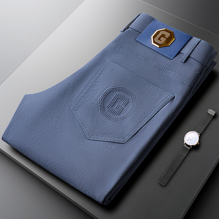 Men's fashion cotton pants, tailored for a classic Gentry look suitable for workwear.