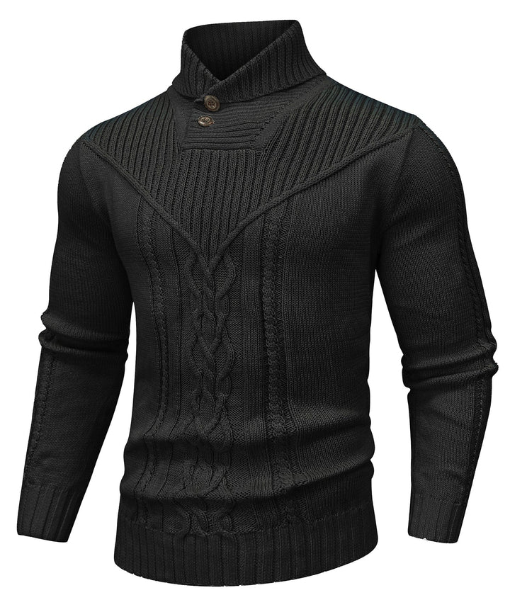 Stylish men's long sleeve knitwear pullover, perfect for casual wear, showcasing classic style