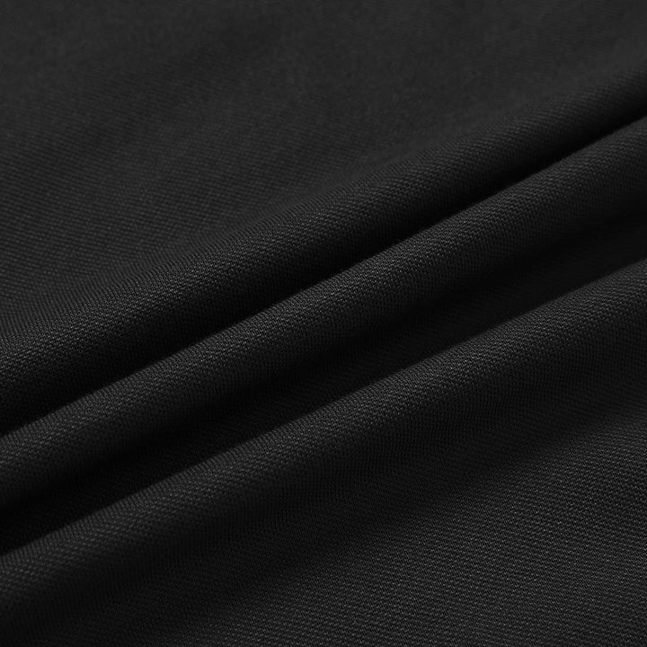 Close-up of the cuff on a men's long sleeve polo shirt, neat and durable for everyday wear.