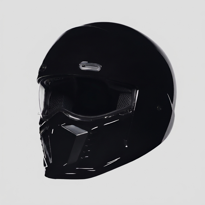 Protective classic full face men's motorcycle helmet, DOT & ECE approved, essential gear for street bike safety.