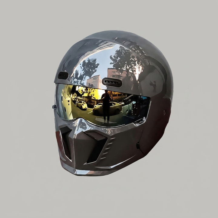 Classic full face motorcycle helmet for men, DOT & ECE certified, ideal for cruiser & street bike riders.