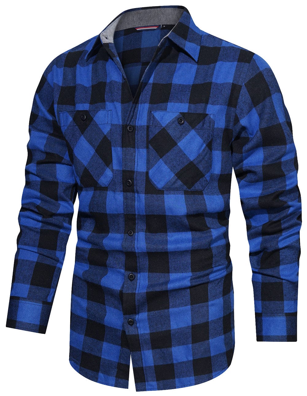 Men's fall fashion: a versatile plaid flannel shirt in earthy tones, cotton blend comfort