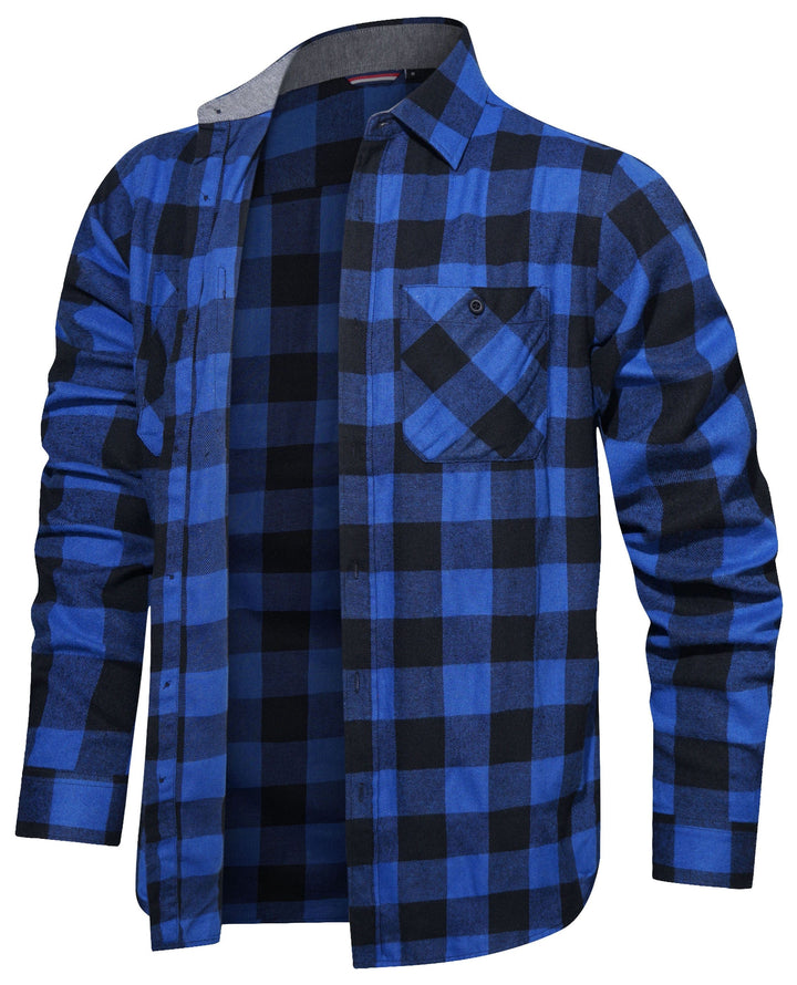 Men's apparel: a warm and soft classic plaid flannel shirt, great for fall to winter transition