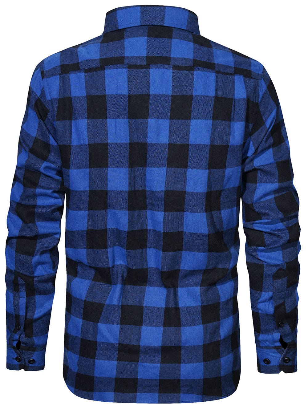 Men's everyday casual wear: comfortable cotton blend plaid flannel shirt, long sleeves