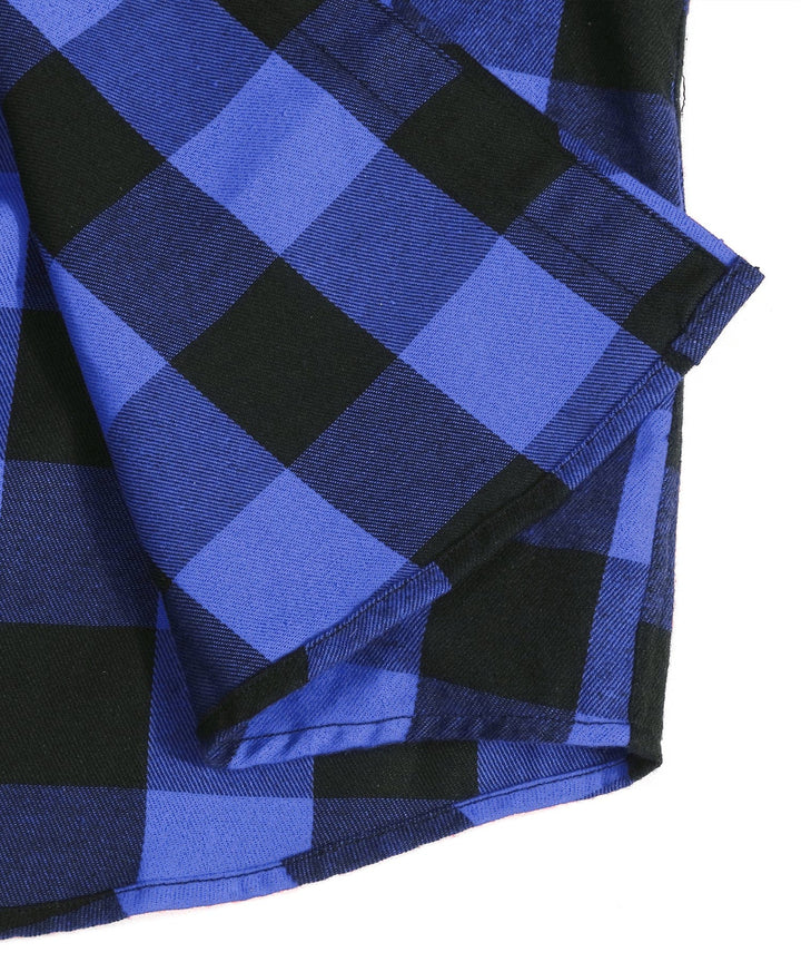 Men's casual button-up plaid flannel shirt, vibrant yellow and black, comfortable fit