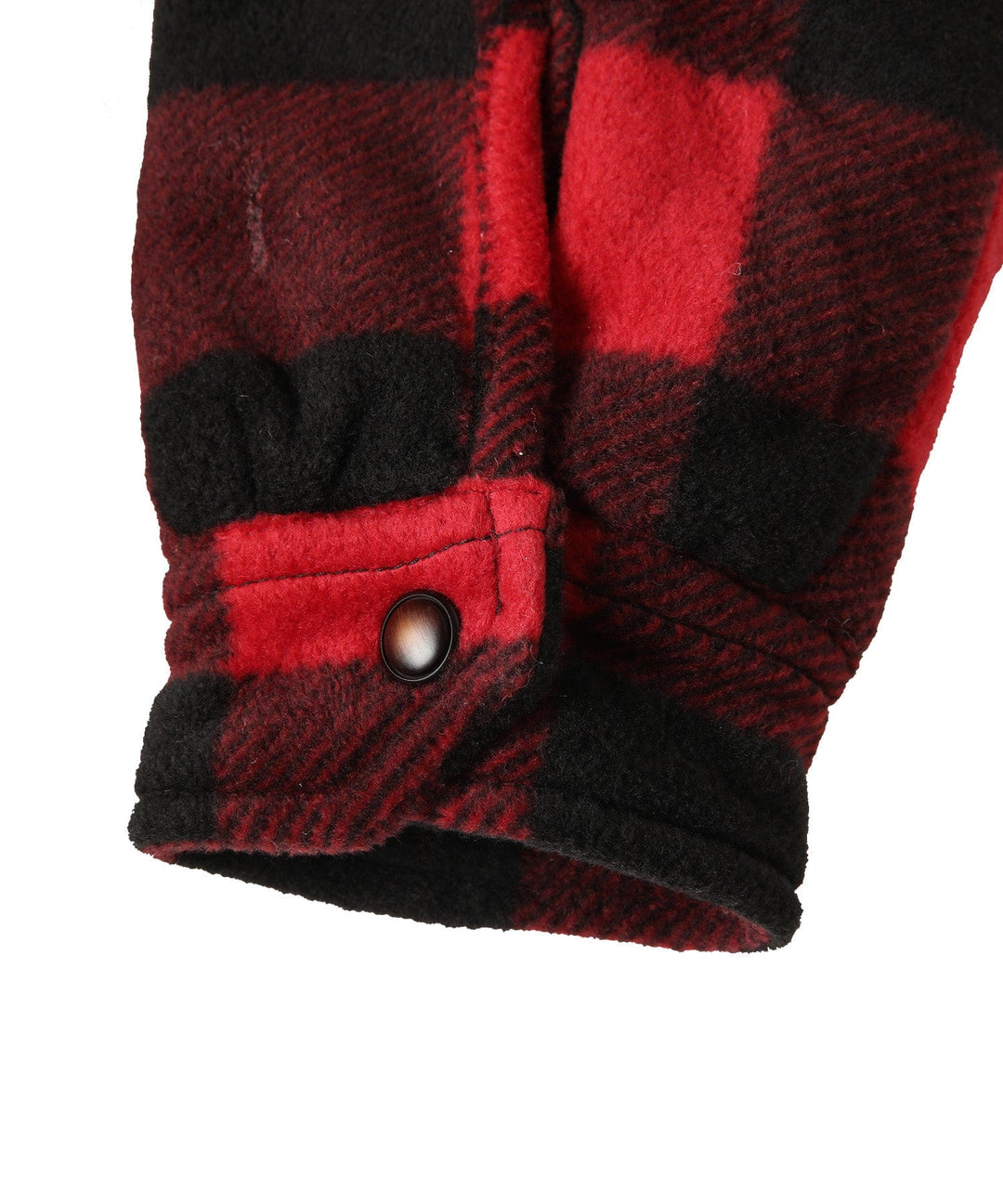 Textured image of a men's premium red plaid flannel button-up shirt, great for autumn and winter outfits.