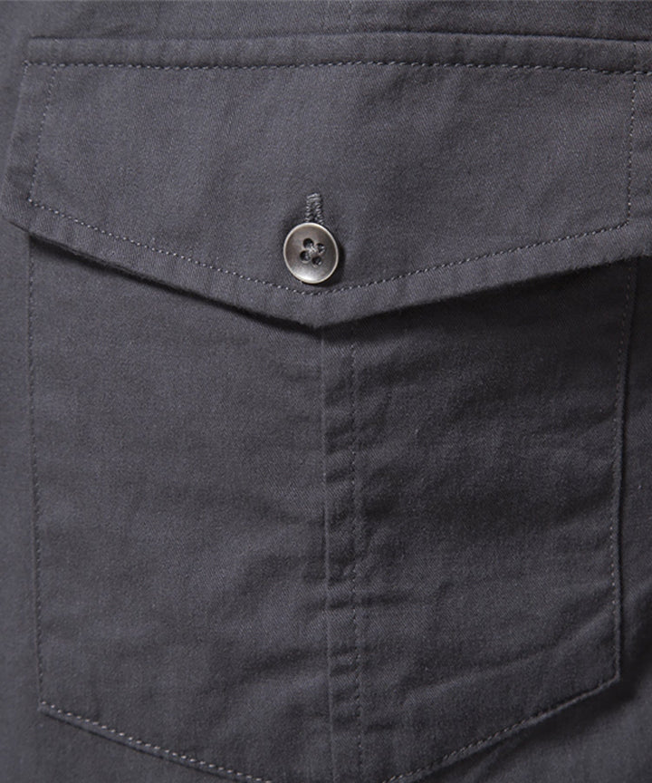 Everyday men's shirt: a premium cotton blend top in forest green, suitable for all seasons.