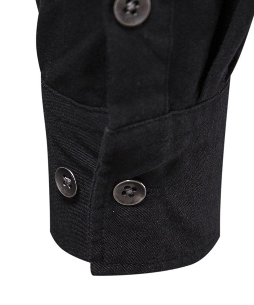Folded men's short sleeve casual shirt, demonstrating the quality of the cotton blend fabric.