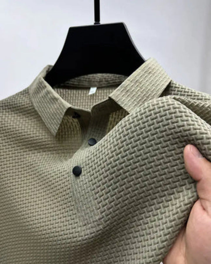 Men's classic polo shirt with a neat collar & short sleeves. Essential for versatile men's casual, office, and smart fashion.