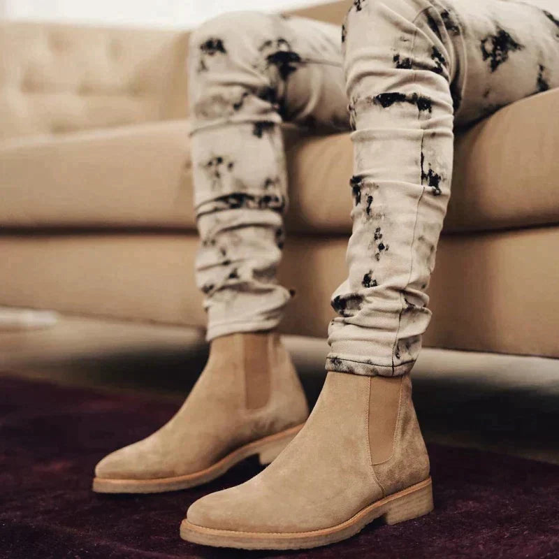 Elevate your look with men's classic slip-on Chelsea boots, comfortable and stylish.