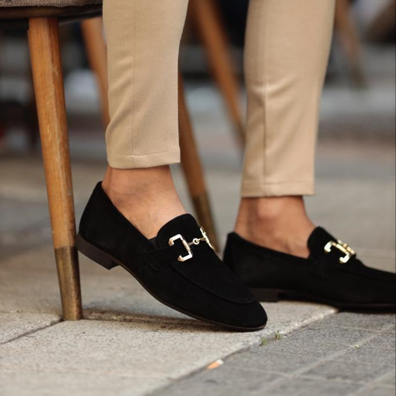 Gentleman's slip-on horsebit shoes, crafted for men seeking elegant & comfortable classic footwear.