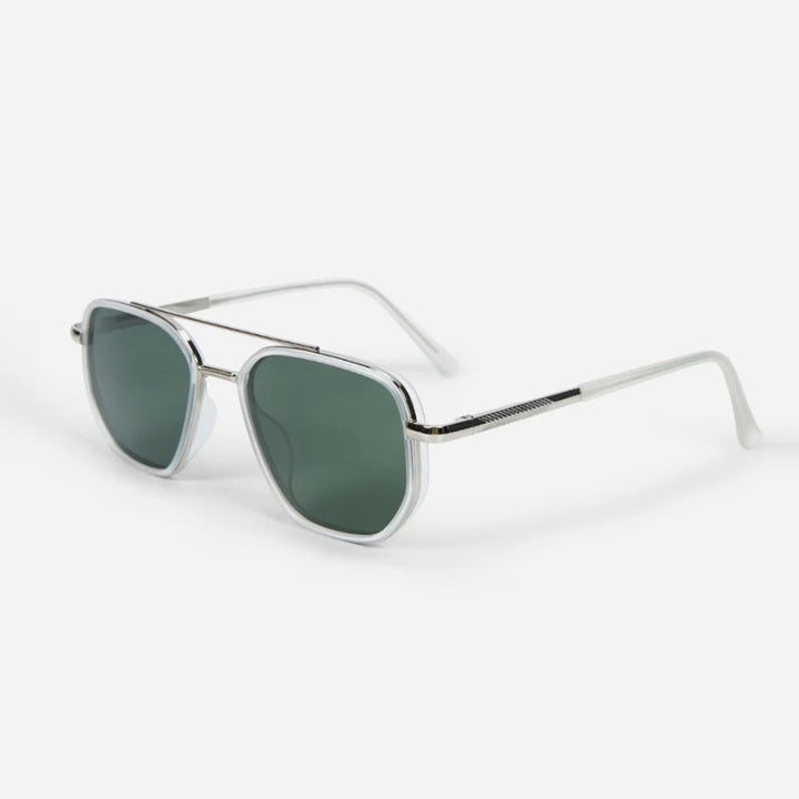 Men's eyewear: polarized urban sunglasses with elegant metal frame, offering superior UV protection and style