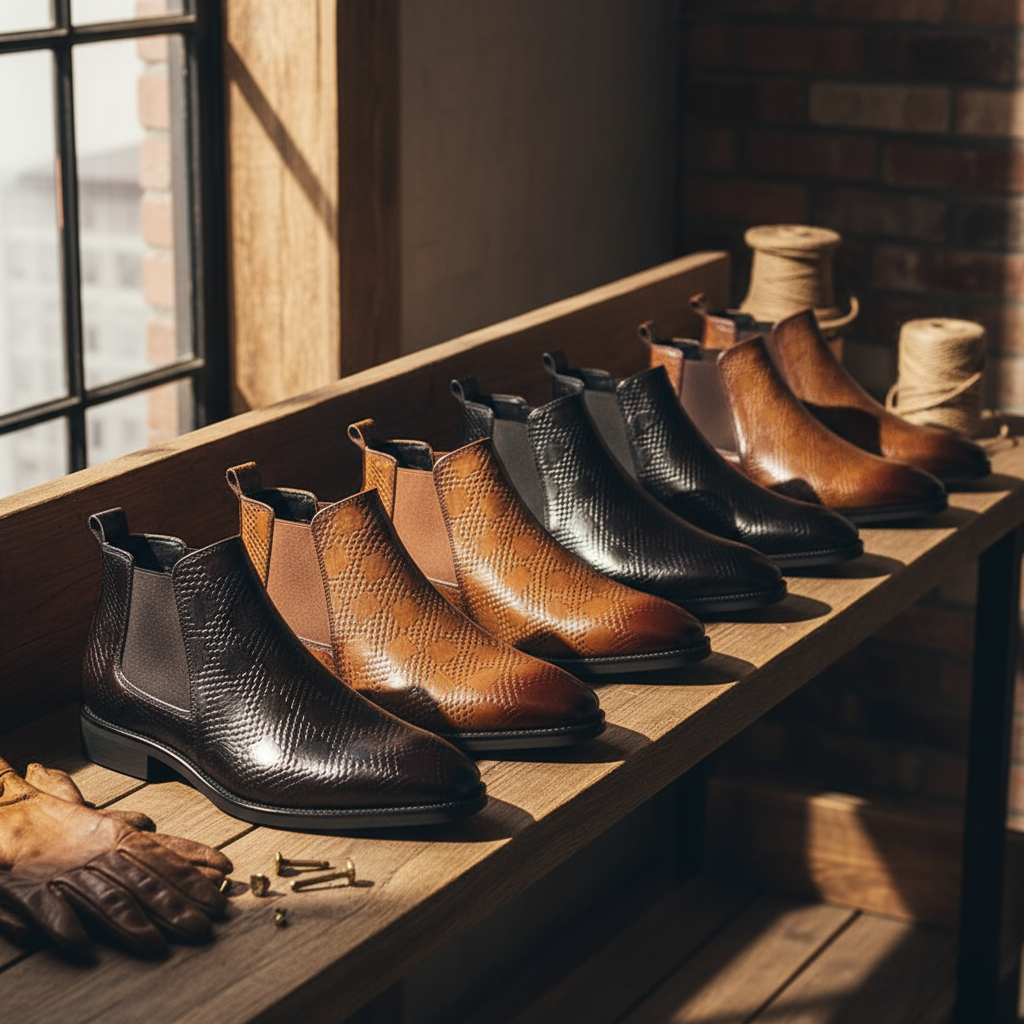 Classic men's black Chelsea boots with a comfortable elastic gusset, a must-have for any wardrobe.