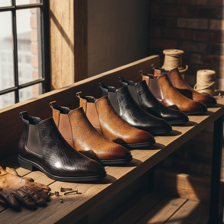 Classic men's black Chelsea boots with a comfortable elastic gusset, a must-have for any wardrobe.