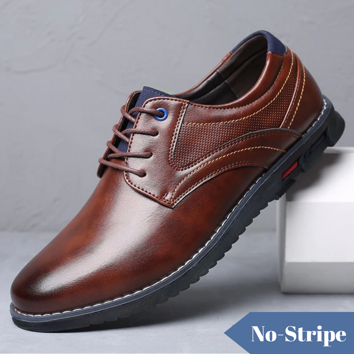 Men's comfortable leather dress shoes with a sleek design, suitable for business meetings and events.