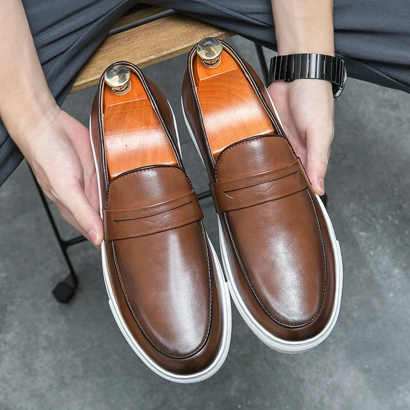 Men's comfortable slip-on loafers, designed for ease of wear and classic appeal.