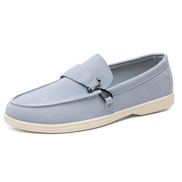 Men's classic tan slip-on loafers, perfect for casual and dress-casual men's fashion