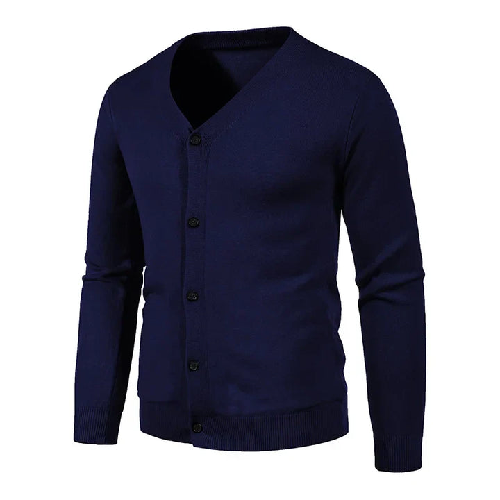 Elevated men's V-neck knit sweater, offering both classic style and ultimate comfort.