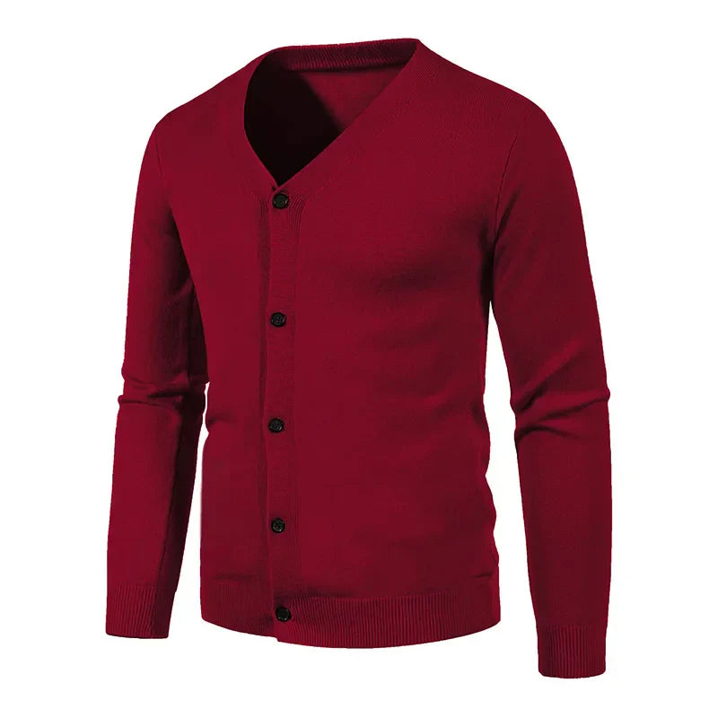 Versatile men's knitwear: a V-neck sweater in a soft fabric, perfect for various occasions.