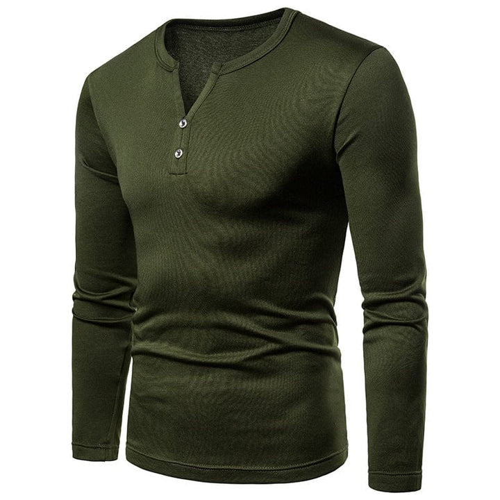 Front view of men's plain V-neck tee, cotton blend, ideal for casual outfits, high quality.