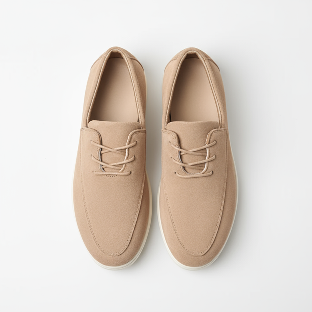 Men's Cloud Comfort Suede Loafers in a rich brown hue, perfect for smart casual