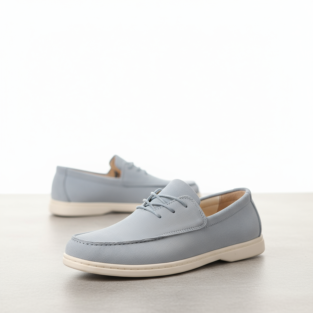 Close-up of the toe detail on Men's Cloud Comfort Suede Loafers