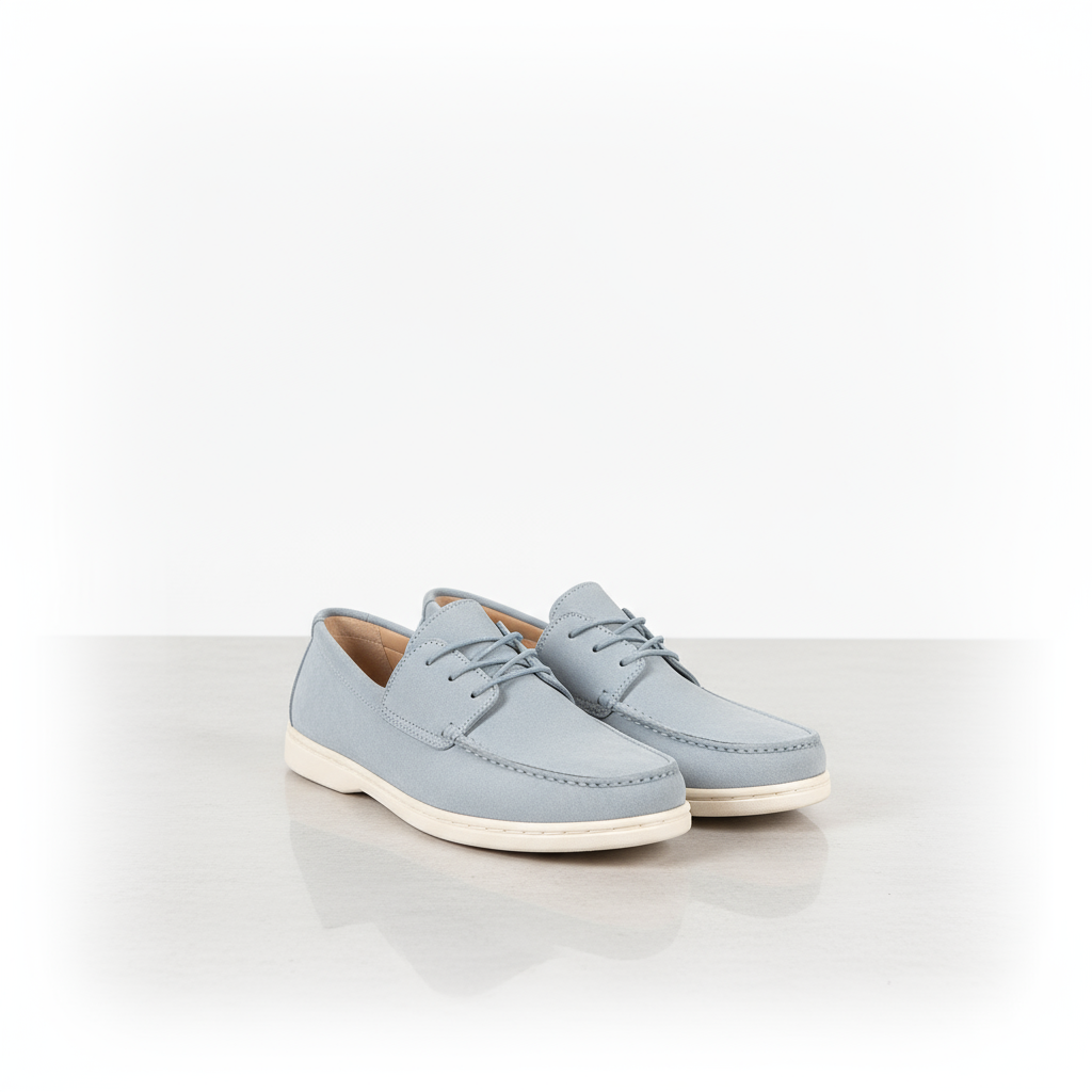 Men's Cloud Comfort Suede Loafers in a charcoal gray, a modern casual option