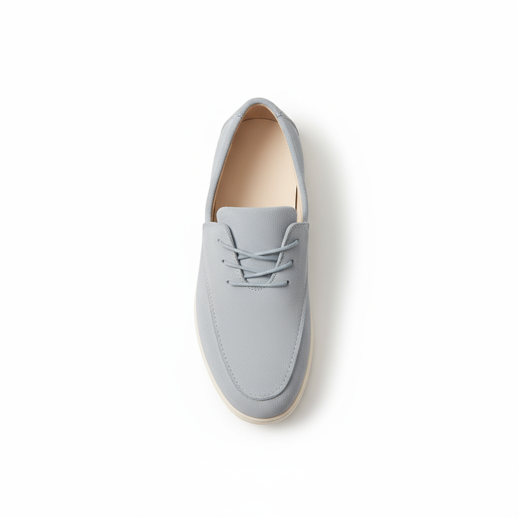 Display of Men's Cloud Comfort Suede Loafers in various available colors