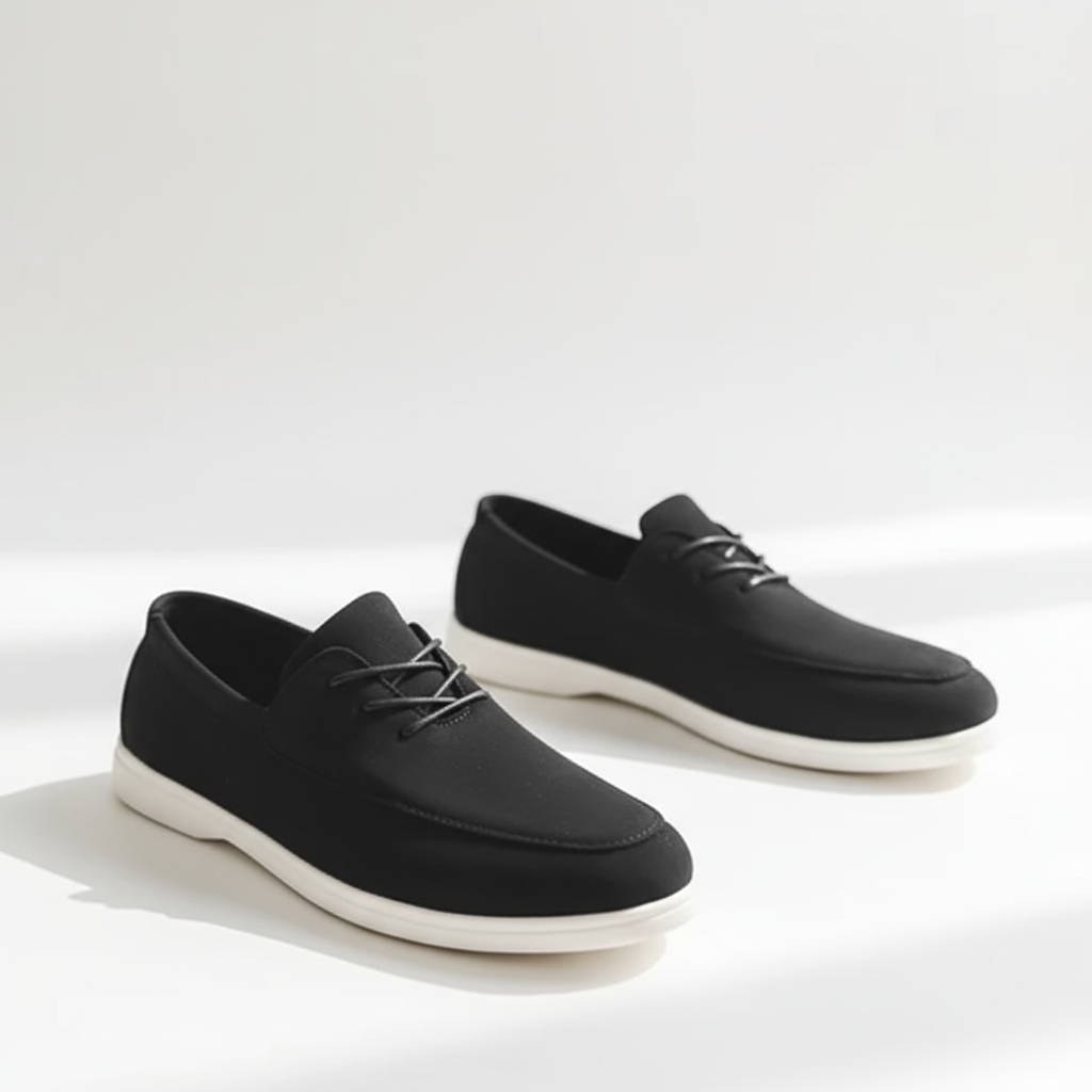 Men's Cloud Comfort Suede Loafers, paired with chino shorts for a relaxed look