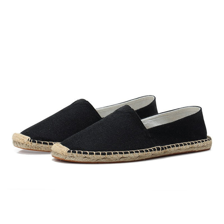 Fashionable men's slip-on espadrilles, a comfortable choice for casual summer outfits.