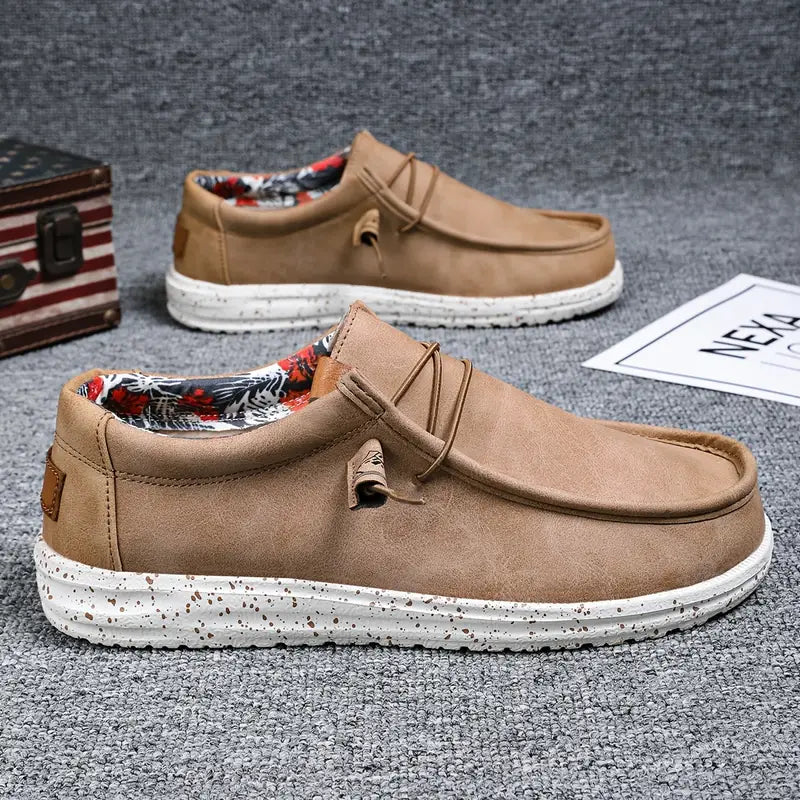 Casual footwear for men: comfortable slip-on loafers, designed for ease, style, and everyday comfort.